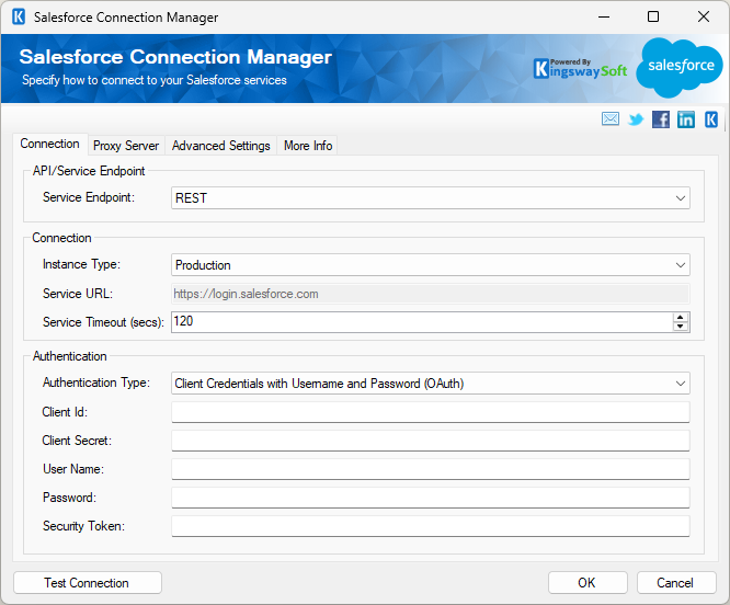 Salesforce Connection Manager - Client Credentials With Username and Password
